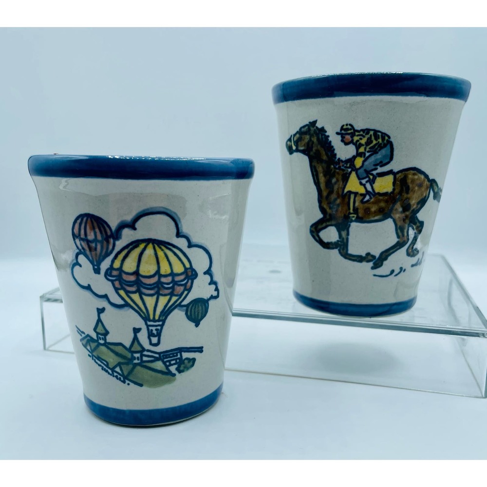 Kentucky Derby Louisville Pottery Mint Julep Cups